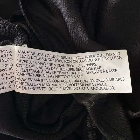 Black Tape 3X-Large Bodysuit Long Sleeves Surplice V-Neck Stretch Black New - Picture 7 of 7